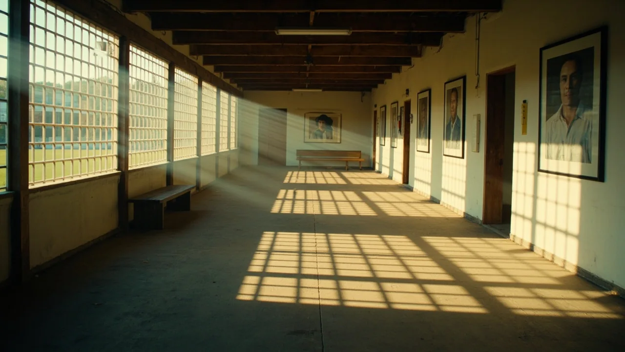 Pavilion corridor on the way to the toss.
